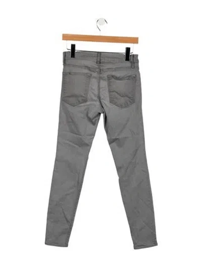 Pre-owned Frame Skinny Leg Pants In Gray