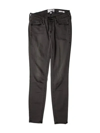 Pre-owned Frame Skinny Leg Pants In Gray