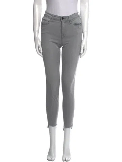 Pre-owned Frame Skinny Leg Pants In Gray