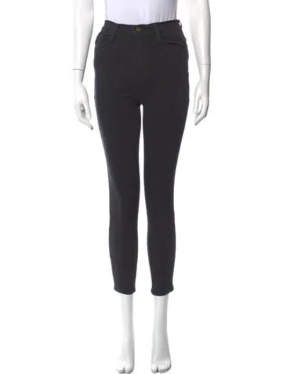 Pre-owned Frame Skinny Leg Pants In Gray