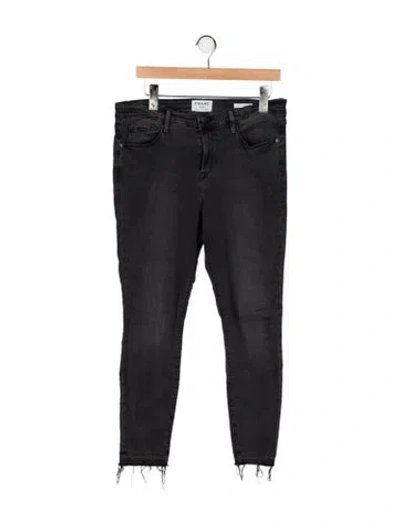 Pre-owned Frame Skinny Leg Pants In Gray