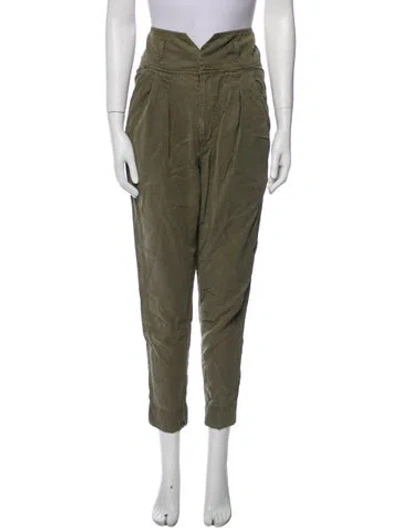 Pre-owned Frame Skinny Leg Pants In Green