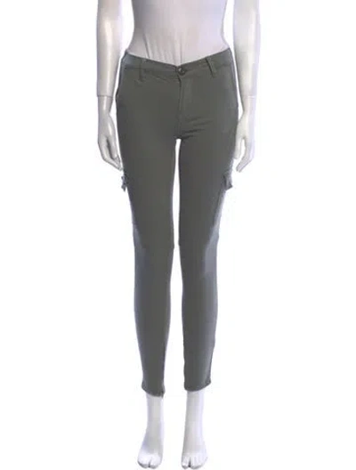 Pre-owned Frame Skinny Leg Pants In Green