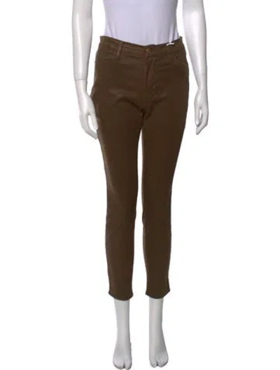 Pre-owned Frame Skinny Leg Pants In Green