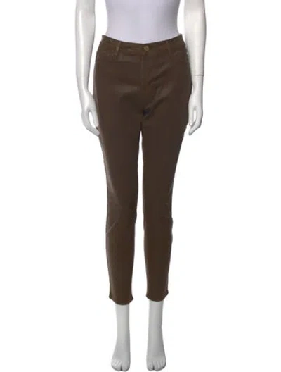 Pre-owned Frame Skinny Leg Pants In Green