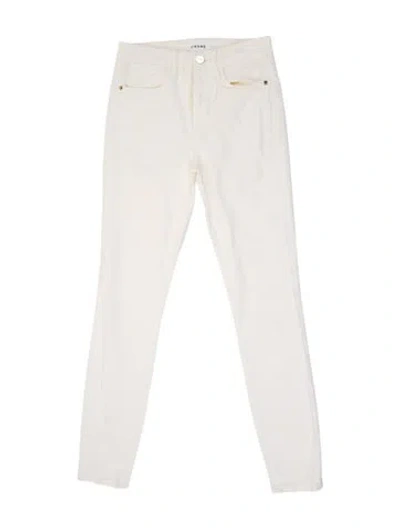 Pre-owned Frame Skinny Leg Pants In Neutral
