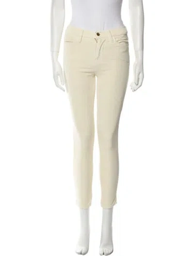 Pre-owned Frame Skinny Leg Pants In Neutral