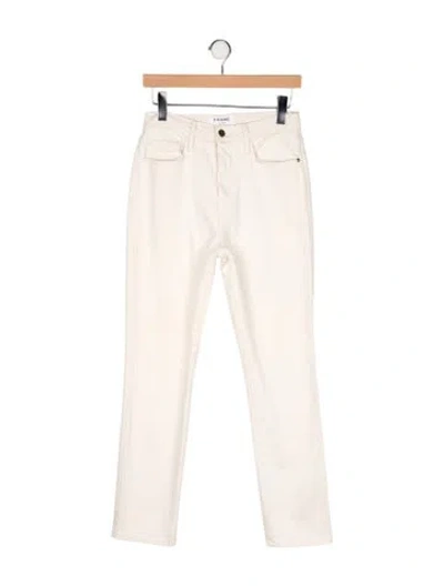 Pre-owned Frame Skinny Leg Pants In Neutral