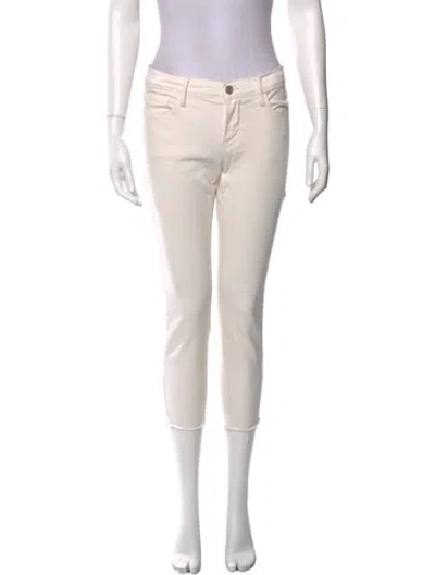Pre-owned Frame Skinny Leg Pants In Neutral