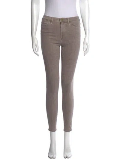 Pre-owned Frame Skinny Leg Pants In Neutral