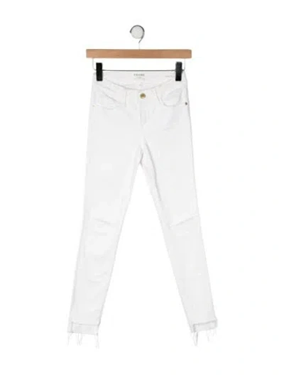 Pre-owned Frame Skinny Leg Pants In Neutral