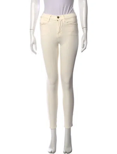 Pre-owned Frame Skinny Leg Pants In Neutral