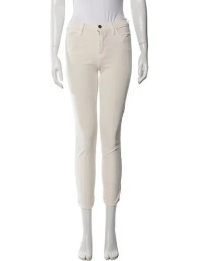 Pre-owned Frame Skinny Leg Pants In Neutrals