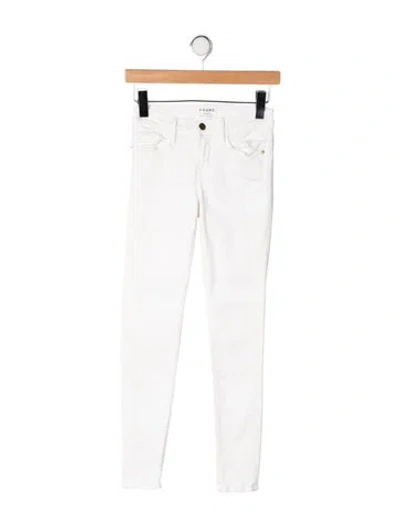 Pre-owned Frame Skinny Leg Pants In Neutrals