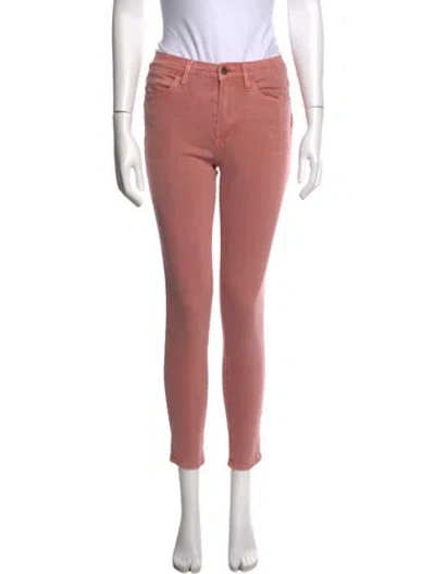 Pre-owned Frame Skinny Leg Pants In Pink