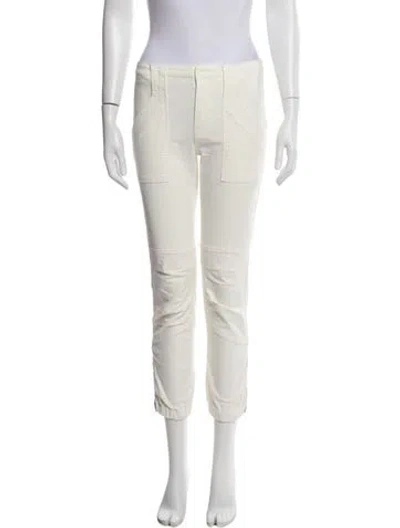 Pre-owned Frame Skinny Leg Pants In White