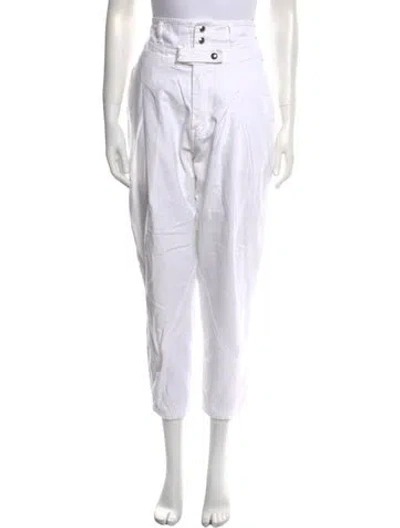 Pre-owned Frame Skinny Leg Pants In White