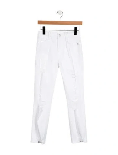Pre-owned Frame Skinny Leg Pants In White