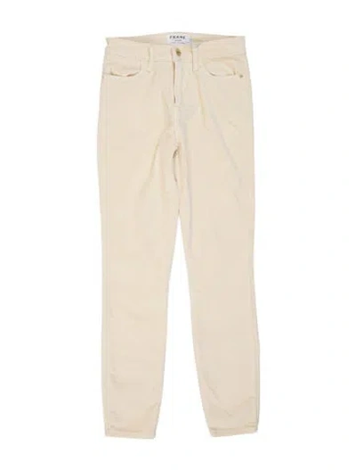 Pre-owned Frame Skinny Leg Pants In Yellow