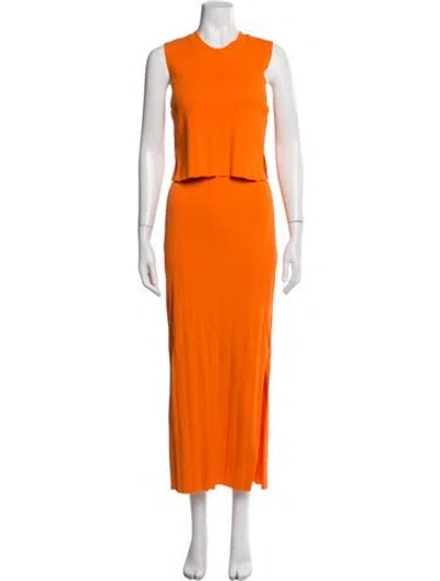 Pre-owned Frame Skirt Set In Orange