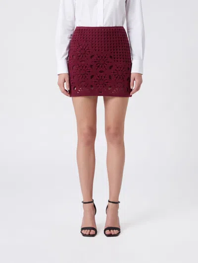 Frame Skirt Woman Color Green In Burgundy