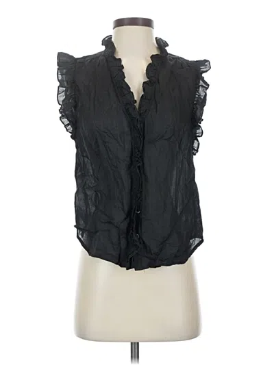Pre-owned Frame Sleeveless Blouse In Black