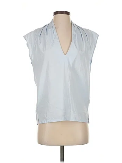 Pre-owned Frame Sleeveless Blouse In Blue