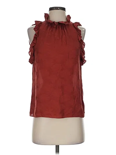Pre-owned Frame Sleeveless Blouse In Burgundy