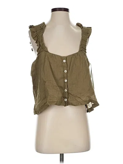 Pre-owned Frame Sleeveless Blouse In Green