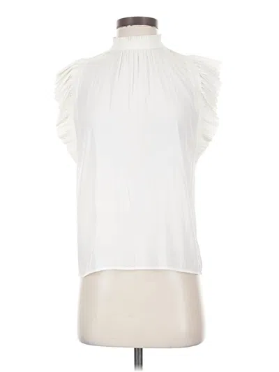 Pre-owned Frame Sleeveless Blouse In Ivory