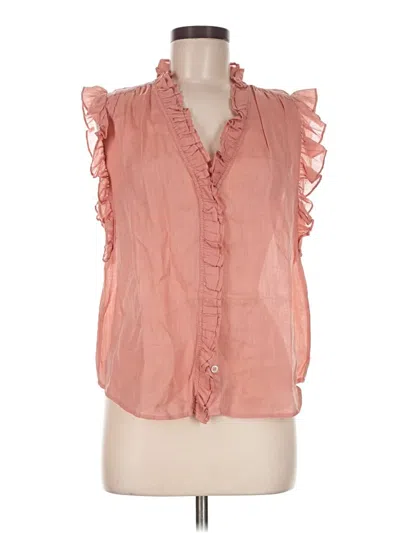 Pre-owned Frame Sleeveless Blouse In Pink