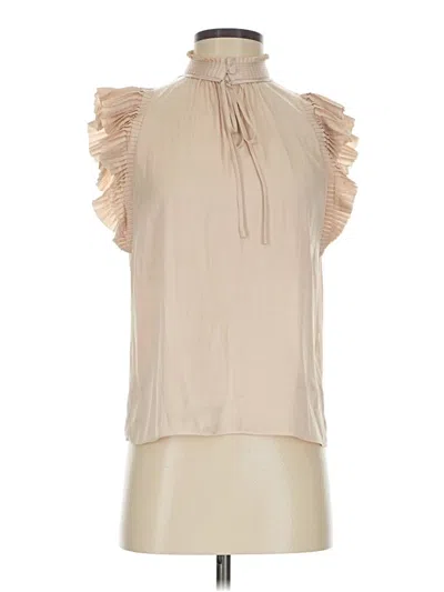 Pre-owned Frame Sleeveless Blouse In Tan