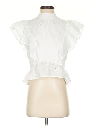 Pre-owned Frame Sleeveless Blouse In White