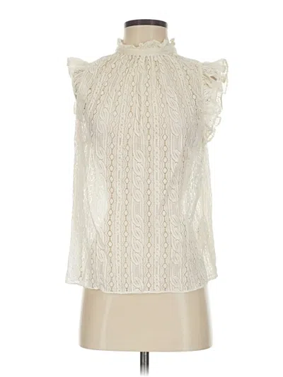 Pre-owned Frame Sleeveless Blouse In White
