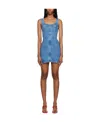 Frame Sleeveless Denim Dress In Blue