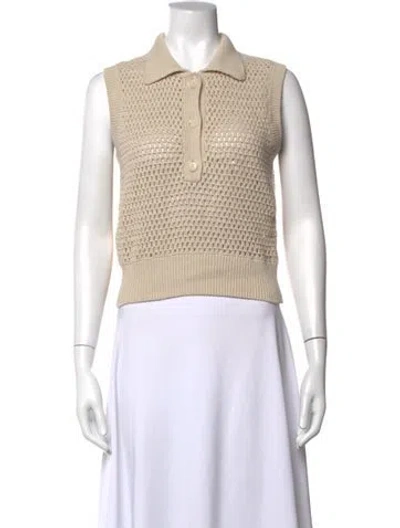 Pre-owned Frame Sleeveless Polo In Neutral