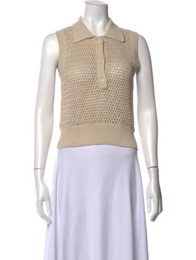 Pre-owned Frame Sleeveless Polo In Neutral