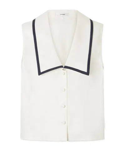 Frame Sleeveless Shirt In Neutral