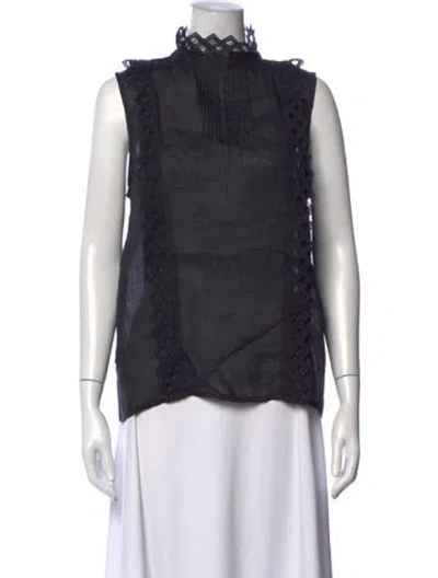 Pre-owned Frame Sleeveless Top In Black