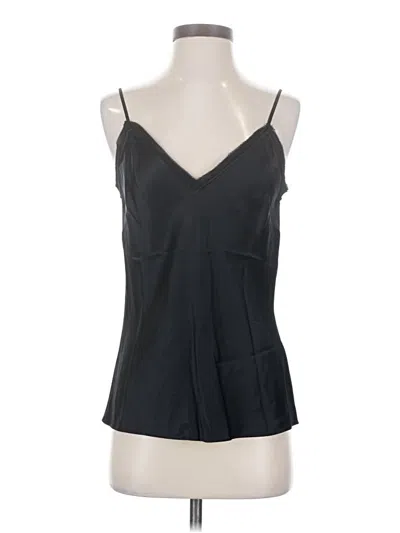 Pre-owned Frame Sleeveless Top Black Solid Pattern V-neck Tops
