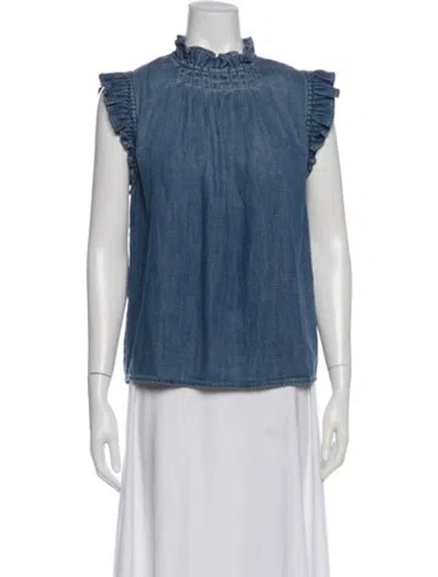 Pre-owned Frame Sleeveless Top W/ Tags In Blue