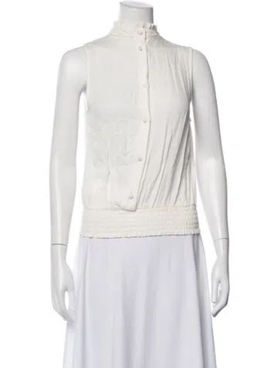 Pre-owned Frame Sleeveless Top In White