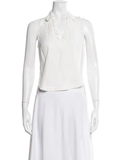 Pre-owned Frame Sleeveless Top In White