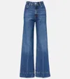 Frame The Pixie High-rise Flared Jeans In Blue