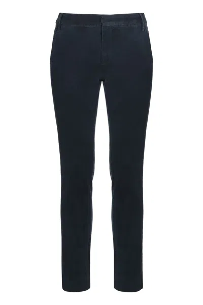 Frame Slim Fit Chino Trousers In Blue