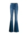 Frame Quincy Cropped Flared Jeans In Blue