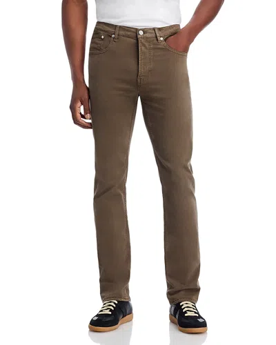 Frame Slim Straight Fit Jeans In Old Sage In Green