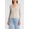Frame Slinky Henley Top In Brown