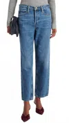 Frame Slouchy Straight Jeans In Caramia In Blue