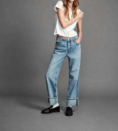 Frame Slouchy Straight Wide Cuff Pants In Ziggy In Multi